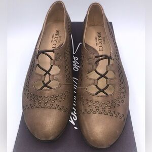 Sesto Meucci Leather Women’s Tabacco Brown Hovercraft Size 6.5 M Slip On Shoes